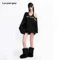 Lapargay [Alert] Series True Two-Piece Printed Sweatshirt Street-Ready L75301901V