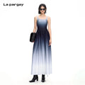 Lapargay Ombre Gradient Camisole Dress, Fitted Slimming, Back Zipper Design L69209004C