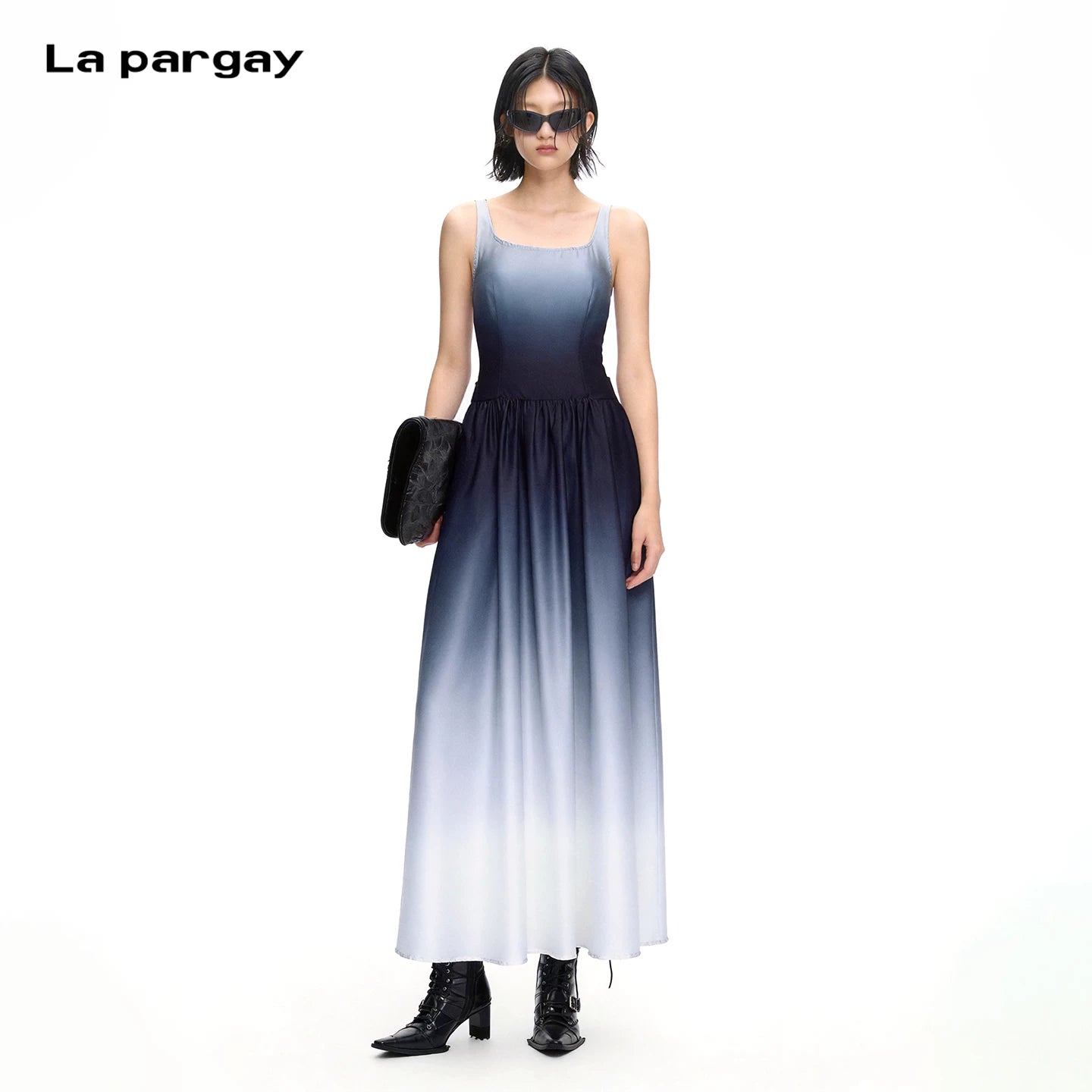 Lapargay Ombre Gradient Camisole Dress, Fitted Slimming, Back Zipper Design L69209004C