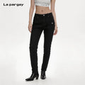 Lapargay Retro Slim Casual Pants Multi-Pocket Design Soft Stretchy Fabric Comfortable All Day L69302502V