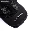 Lapargay Washed denim raw edge Letter embroidery patch Distressed baseball cap L75206001X