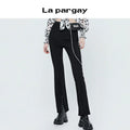 Lapargay 2026 New Casual Pants Black Versatile High-waist Slimming Sweet Cool Trousers Design Sense Niche