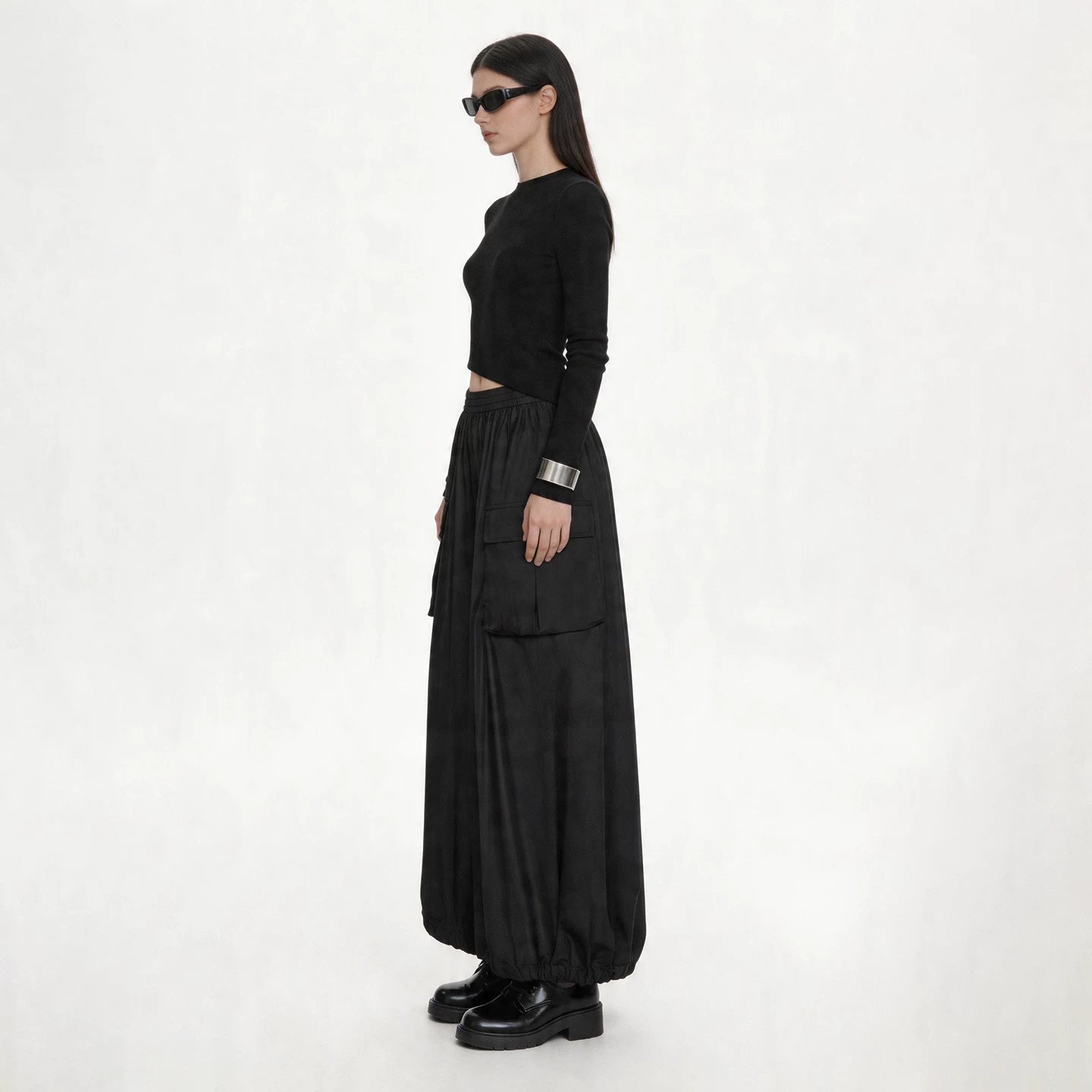 Lapargay Cargo style A-line long skirt, lightweight quick-dry fabric, breathable for prolonged sitting L75209110V
