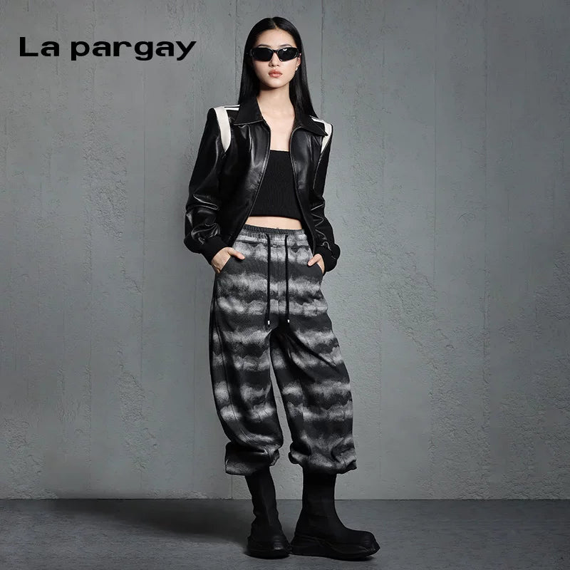 Lapargay Casual Trousers Tapered Jogger Pants 2026 Spring New Women's Pants Fashion Versatile Pants