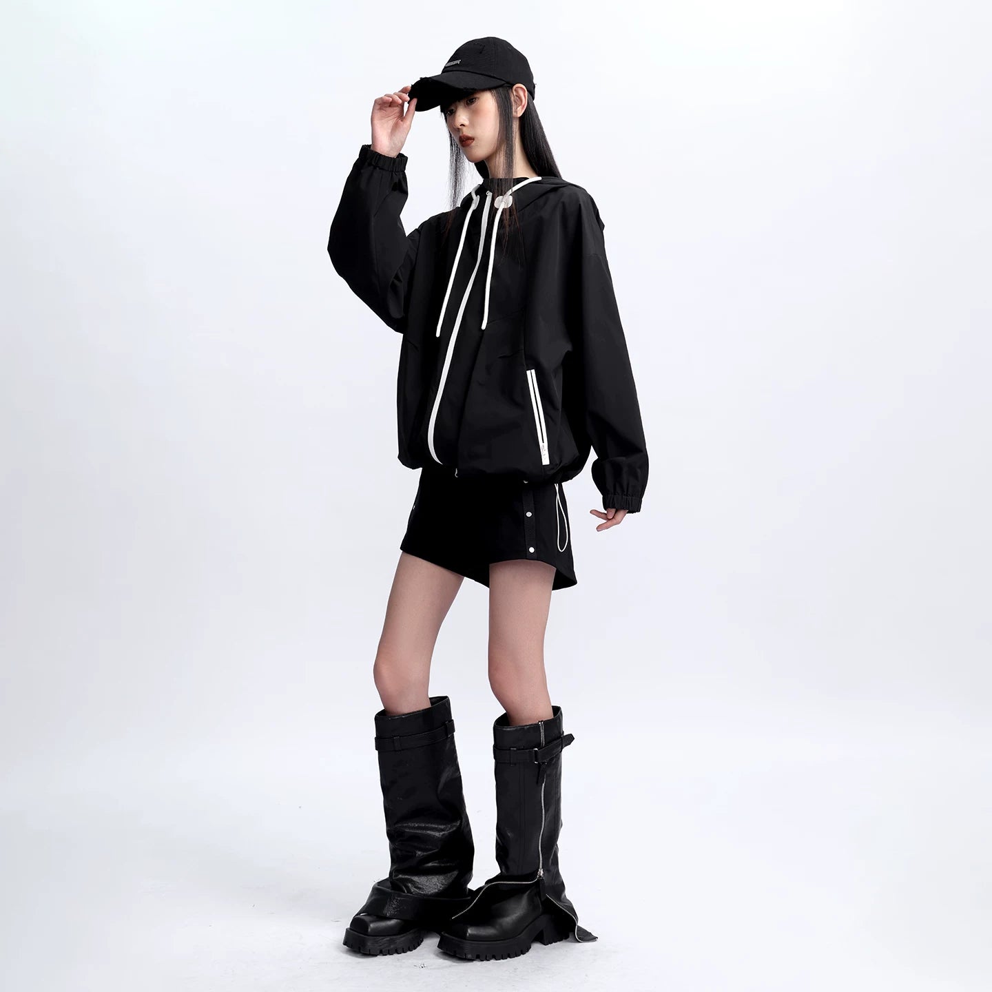 Lapargay 【Traces Collection】 Webbing Rivet Shorts Street Utility L75302201B