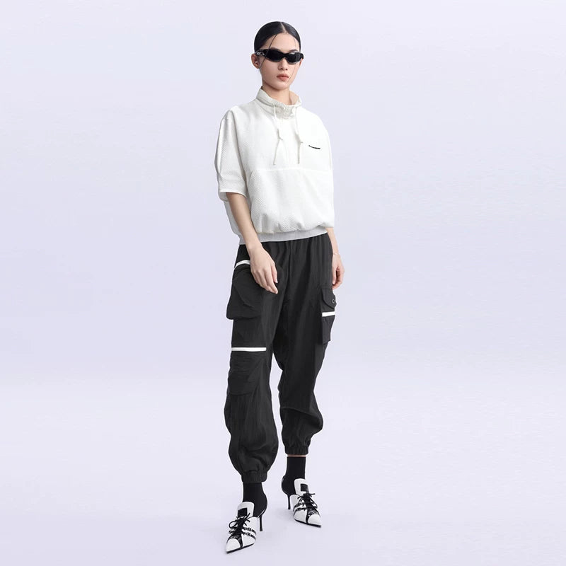 Lapargay Lightweight Casual Pants Personality Design Pocket Cargo Pants Autumn New Extra Long Trendy Tie-dye Pants