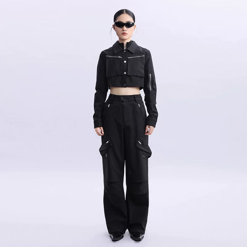 Lapargay pure cotton straight-leg casual pants women 2026 spring new style personalized fashion loose pants