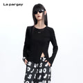 Lapargay 【A to Z】Simple Ribbed Knit Top Back to Basics L75300305C