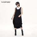 Lapargay Casual Commuting Dress with White T-Shirt Inside Fashionable Slimming Two-Piece Set L69209053C