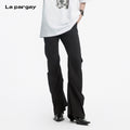 Lapargay High-Waist Pleated Micro-Flare Casual Pants Optimized Silhouette Body-Shaping L66202664C