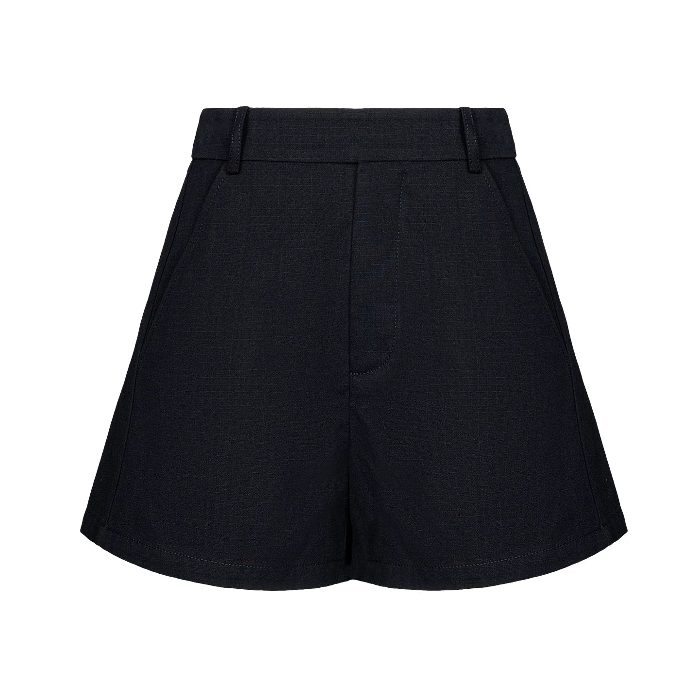 Lapargay Black A-Line Casual Shorts Neat Short Style Lengthen Leg Line L66302260C