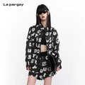 Lapargay 【A to Z】Printed Loose Mid-Length Jacket Street Art L75301304V