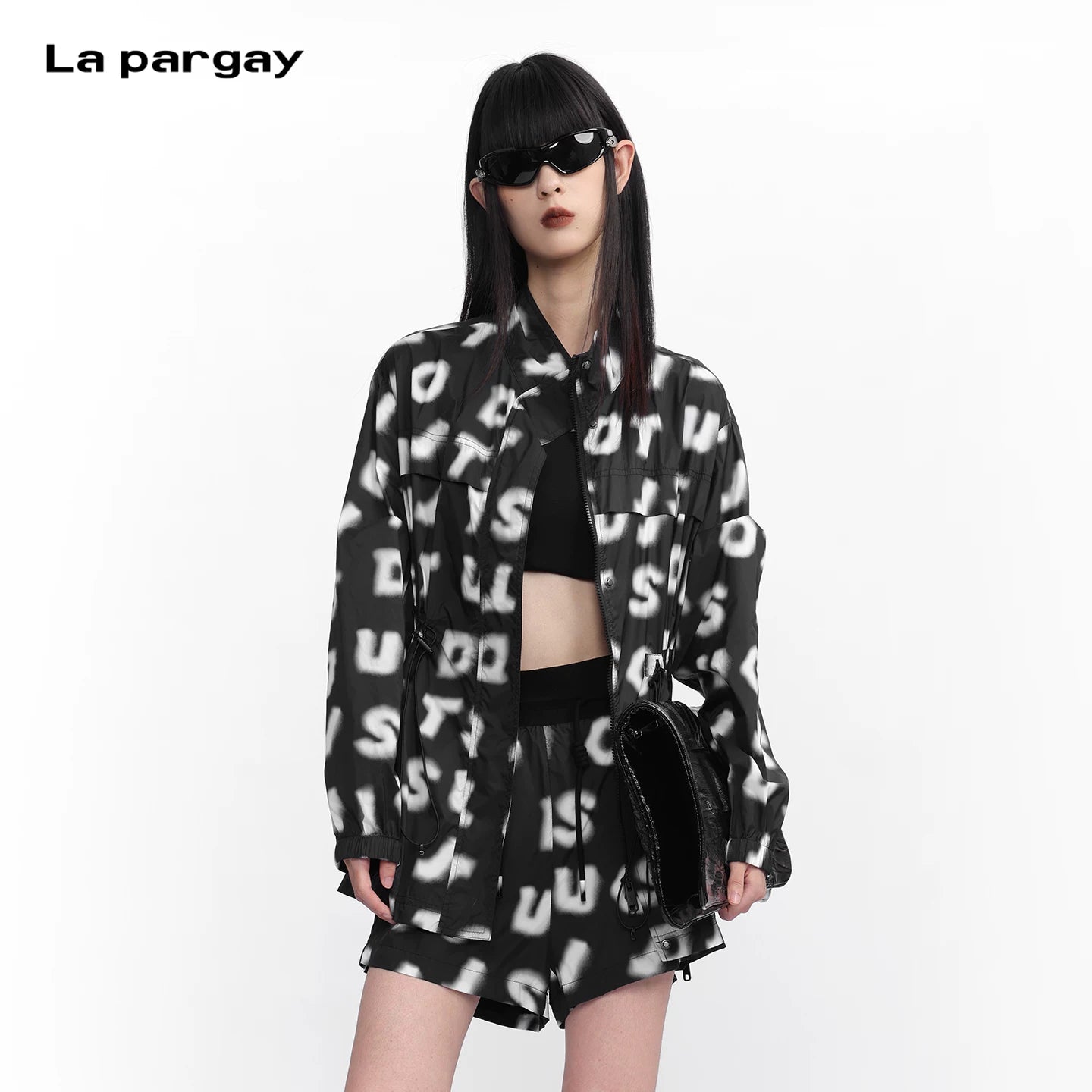 Lapargay 【A to Z】Printed Loose Mid-Length Jacket Street Art L75301304V