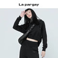 Lapargay Sweatshirt Jacket Women 2026 Spring New Loose Korean Version Drop Shoulder Pullover Hooded Long-sleeve Niche Design