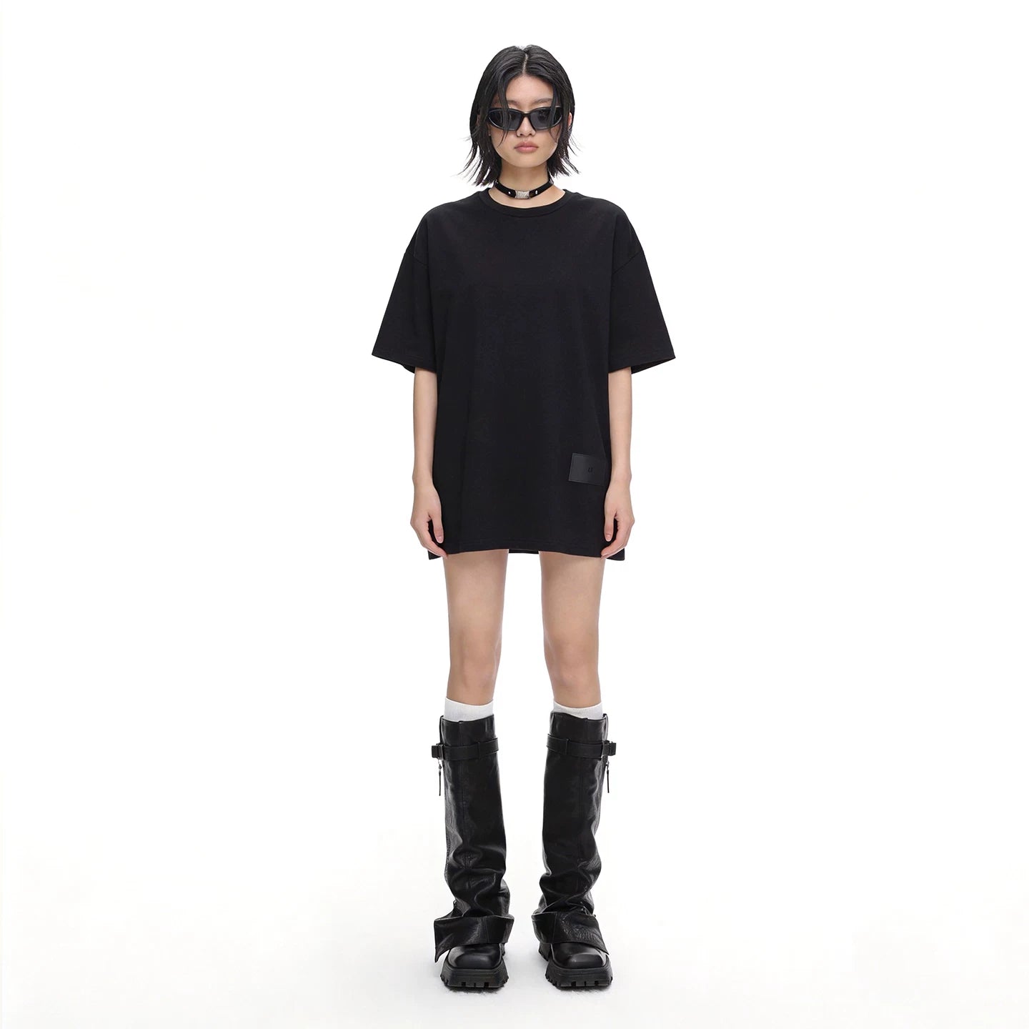 Lapargay Back Print Short Sleeve T-Shirt Loose Fit Relaxed Versatile L69200222C