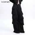 Lapargay [Collect traces] Multi-pocket functional cargo pants Three-dimensional pockets L75302604V