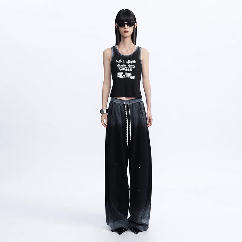 Lapargay Modal U-Neck Vest 2026 Outer Wear High-End Sense Slim Fit Top Personality Print Knit Inner Layer