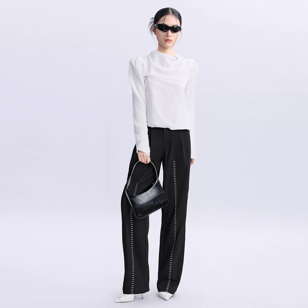 Lapargay Loose Long Straight Casual Pants 2026 Spring New Personality Design Sense Pants
