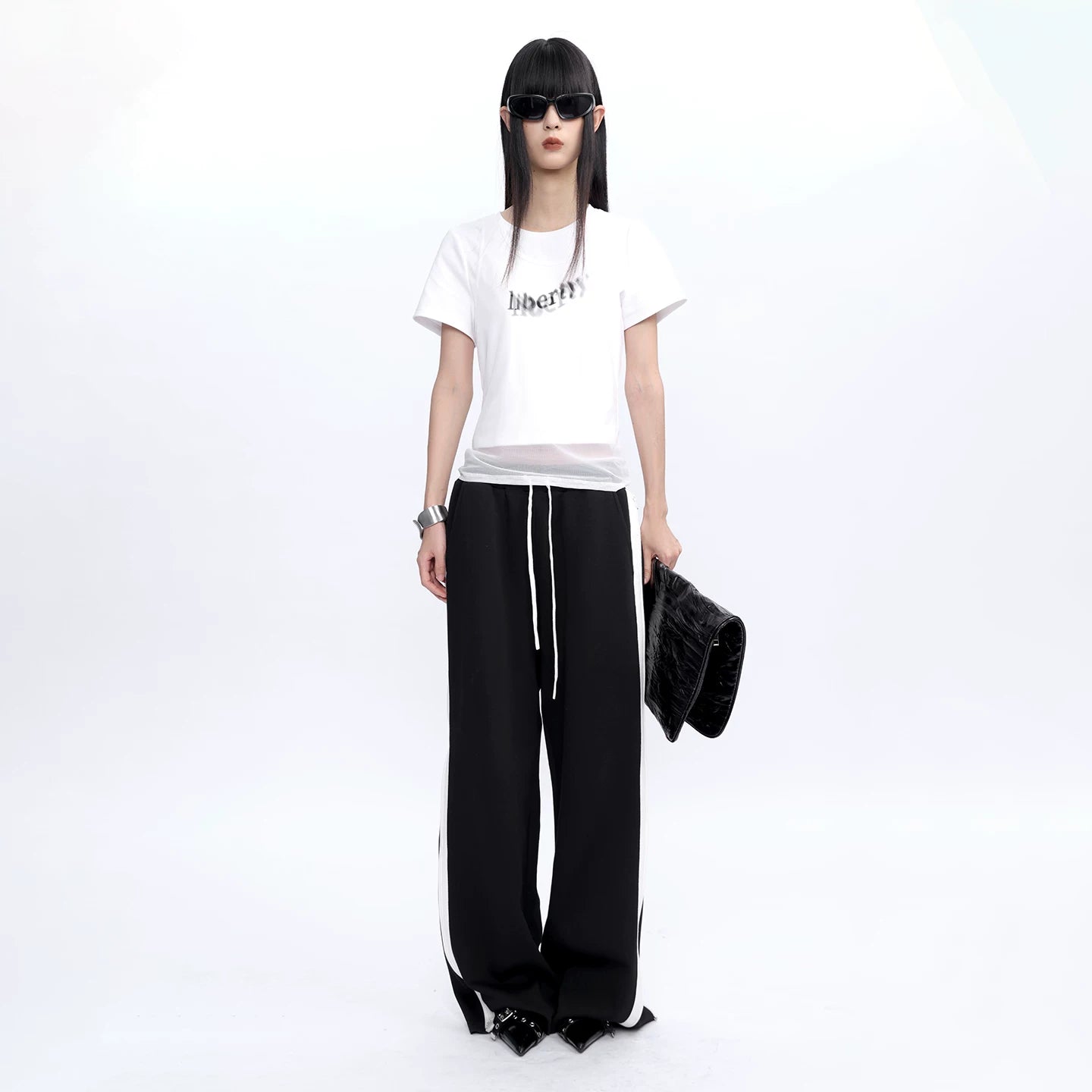 Lapargay [Warning] Series Contrast Stripe Wide-Leg Pants Classic Stripe L75302617V