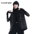 Lapargay Sleeveless Cotton Vest Jacket 2026 Spring New Women's Black and White Personality Casual Loose Top