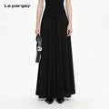 Lapargay waist-tie midi skirt, invisible zipper design, easy to put on and take off, neat L72309116S