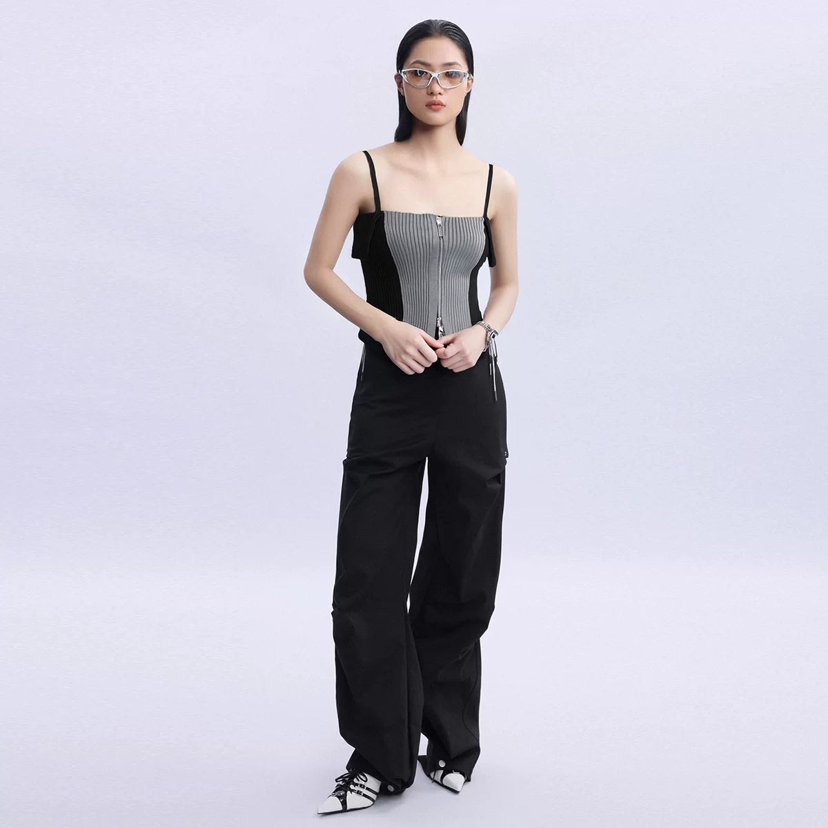 Lapargay Personalized Knitted Camisole 2026 New Style Trendy Designer Jacquard Vest Fashion Casual Inner Layer