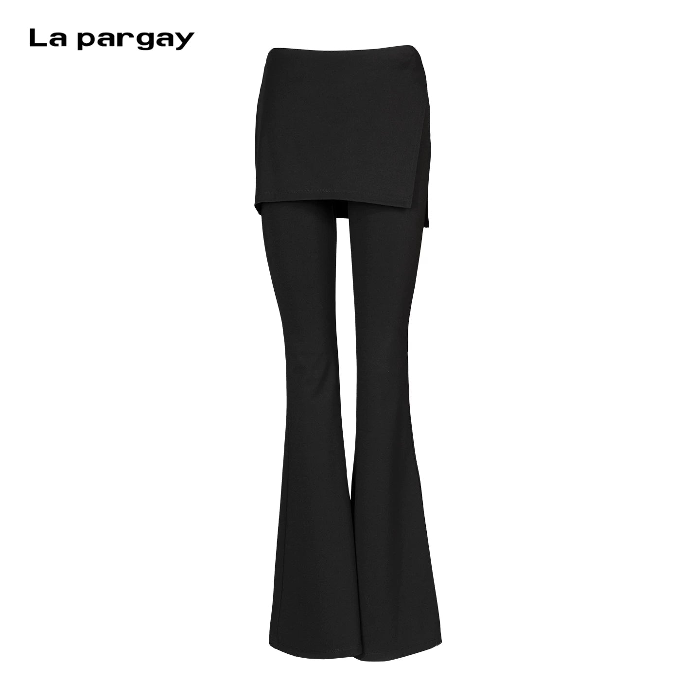 Lapargay High-Waist Micro-Flare Style Side Slit Design Effortlessly Elongates Leg Proportions L75302624C