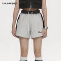 Lapargay Gradient Elastic Waist Shorts, Loose A-Line Silhouette, Minimalist Letter Accent L75202207V
