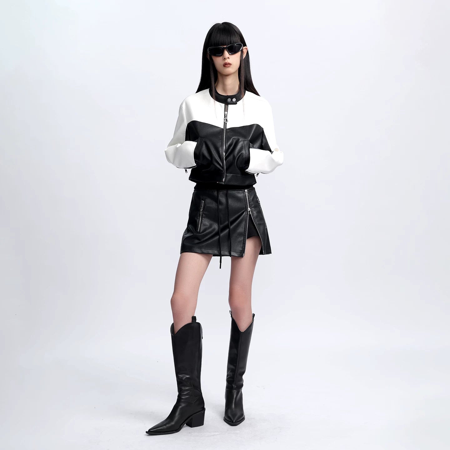 Lapargay [North Latitude 78 Degrees] Functional Metal Zipper Skirt Visual Impact L75309202V