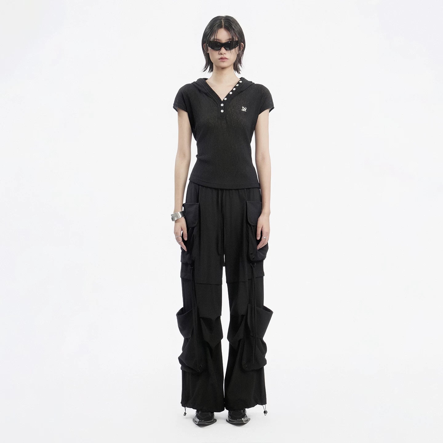 Lapargay Multi-Pocket Casual Pants Adjustable Hem Adaptable to Multiple Styling Looks L78202613A