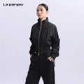 Lapargay Long Sleeve Stand Collar Short Jacket 2026 Spring New Women's Personality Casual Top
