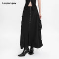 Lapargay 【Street Finale】Dark Tech Zipper Long Skirt Function & Street L75309102V