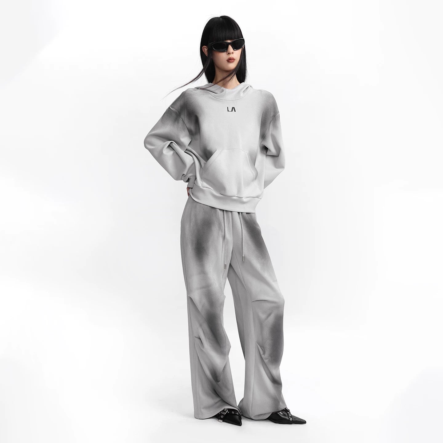 Lapargay 【Strange Paradise】Series Spray-paint Drawstring Wide-leg Pants Loose Fit L75302602B