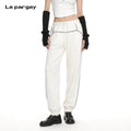 Lapargay High-Waist Elastic Cuff Sweatpants Drawstring Waist Optimized Leg Proportions L72202801C