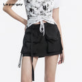 Lapargay Functional Cargo Skort Ribbon Design Cool Street Style L78209201V