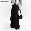 Lapargay  Street Cargo Casual Pants with Double Large Side Pockets, Loose Flared Slimming Silhouette L78102634V