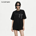 Lapargay Oversized Line T-Shirt Neat Loose Fit Casual Relaxed Style L72200202S