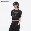 Lapargay Padded Short T-Shirt Adjustable Drawstring Optimized Body Proportions L78200227C