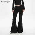 Lapargay  high-waisted flared fit, starry rhinestone embellishment, irregular frayed hem L78102630V