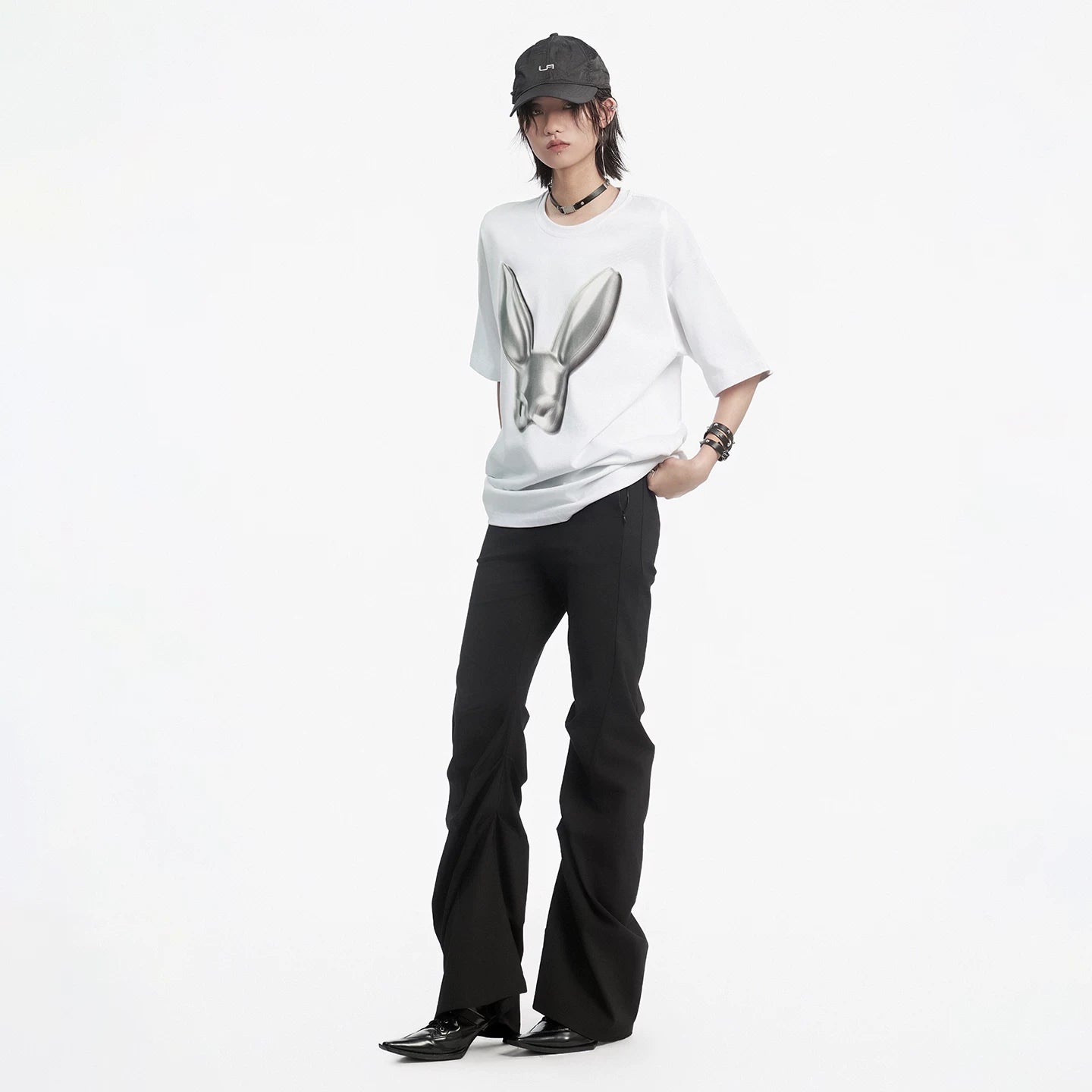 Lapargay High-Waist Pleated Micro-Flare Casual Pants Optimized Silhouette Body-Shaping L66202664C