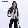 Lapargay Trendy Washed Denim Jacket 2026 New Style Designer Gradient Color Casual Jacket Personalized Top