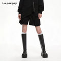 Lapargay Cool Cargo Style, Elastic Waist with Drawstring and Large Pockets, Loose Casual Shorts L75202203C