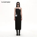 Lapargay Camisole Waist-Nipping Dress, Single-Breasted Button Placket, Premium Slimming Long Dress L69209016C