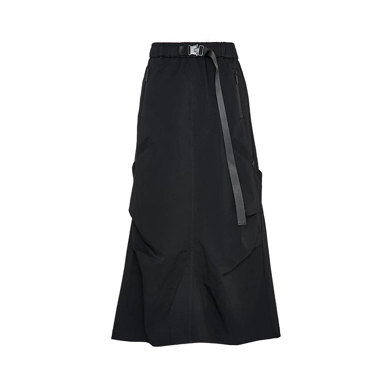 Lapargay A-Line 3D Pleated Skirt Street Style Pleating Technique L75309101V - Lapargay