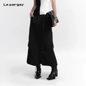 Lapargay A-Line 3D Pleated Skirt Street Style Pleating Technique L75309101V - Lapargay