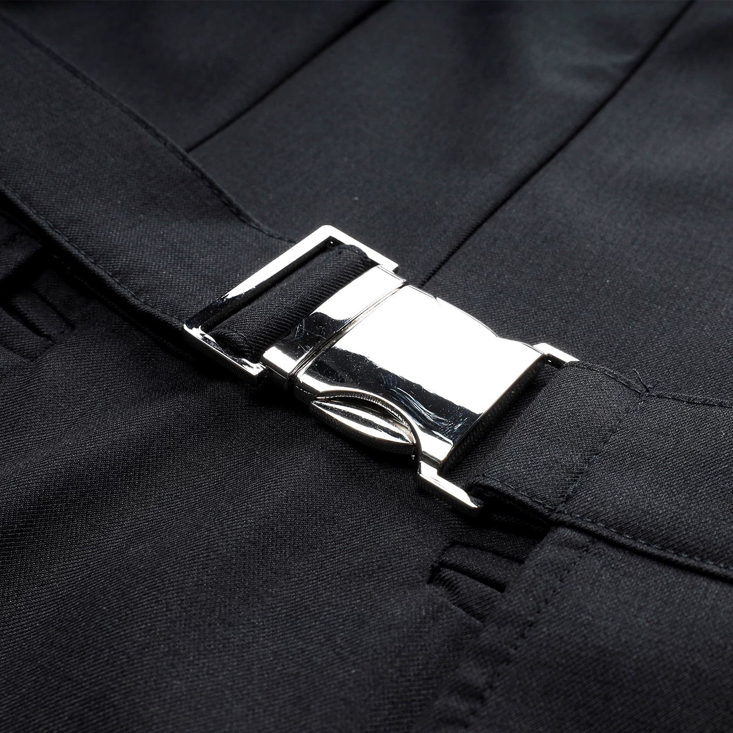 Lapargay black and white spliced two-piece dress, utility pockets, belted short skirt style L66309093C - Lapargay