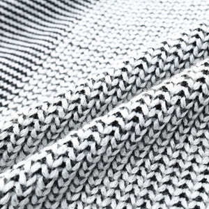 Lapargay Black and White Textured Knit Vest Half-Zip Mock Neck Shirt Layered Two-Piece L66308253C - Lapargay