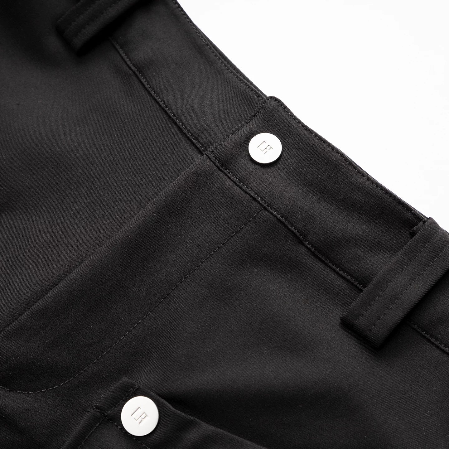 Lapargay Black Cargo Wide Leg Pants Hem Pleat Design Leg-shaping Effect L78102636B - Lapargay