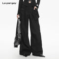 Lapargay Cargo Pants with 3D Pockets Urban Street Large Volume Pocket Design L78102601V - Lapargay