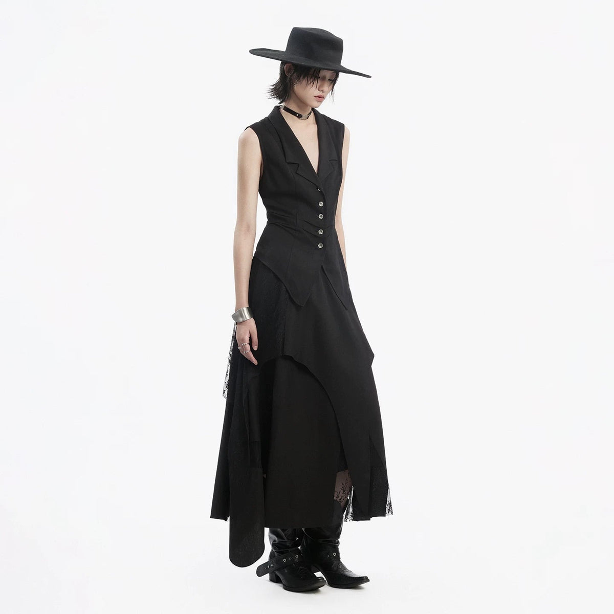 Lapargay cinched waist suit vest lapel design single-breasted tailoring L78201405C - Lapargay